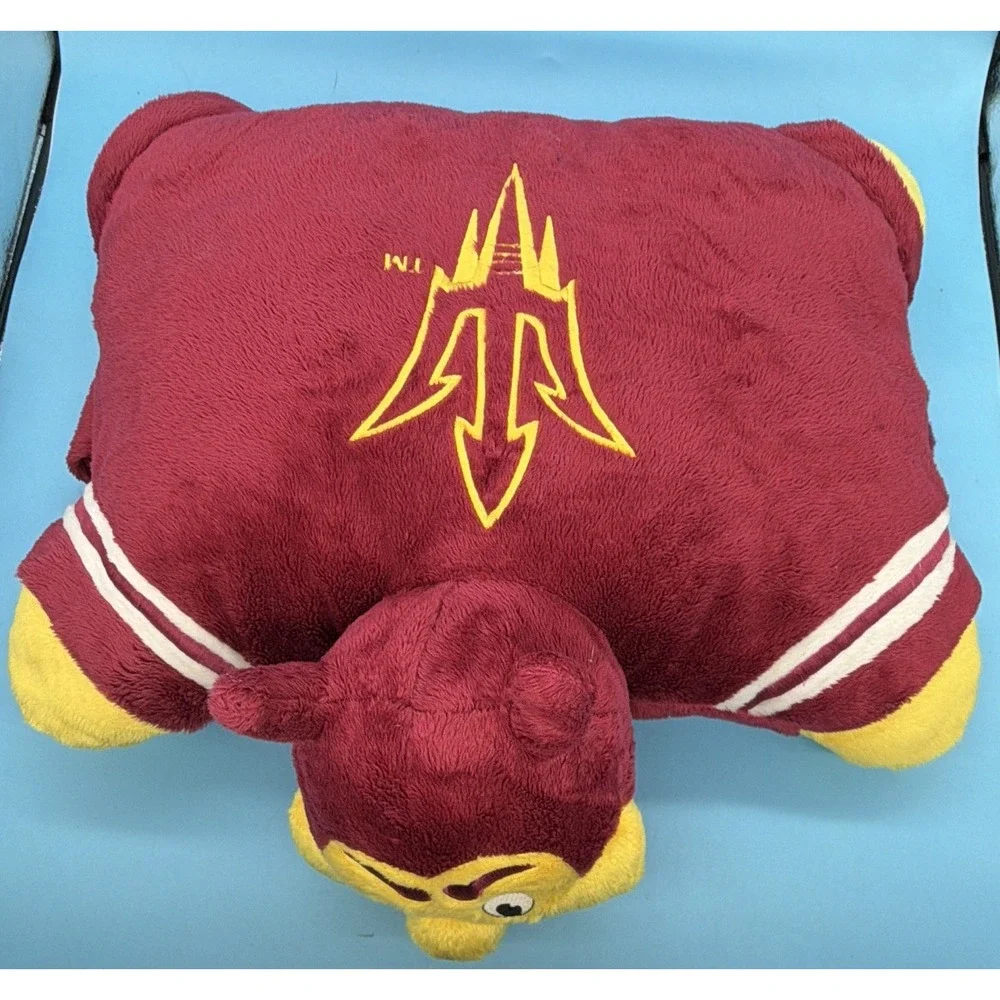 Arizona State Sun Devils ASU Sparky Mascot Pillow Pet Plush Folding Cushion NCAA